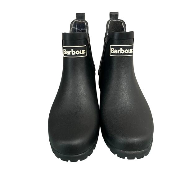 Barbour Black Wilton Chelsea Rain Waterproof Boot Women's Size 5 - Picture 1 of 9